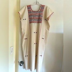 Hand embroidered cotton dress